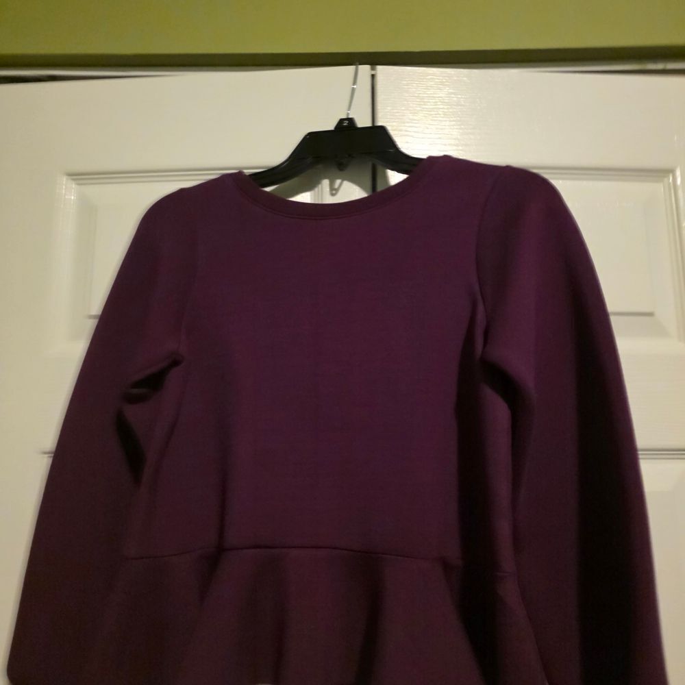 Habitual Kids Plum Ruffle Long Sleeve Top Hut Can Fit A XS In Petite Womans - Picture 6 of 7
